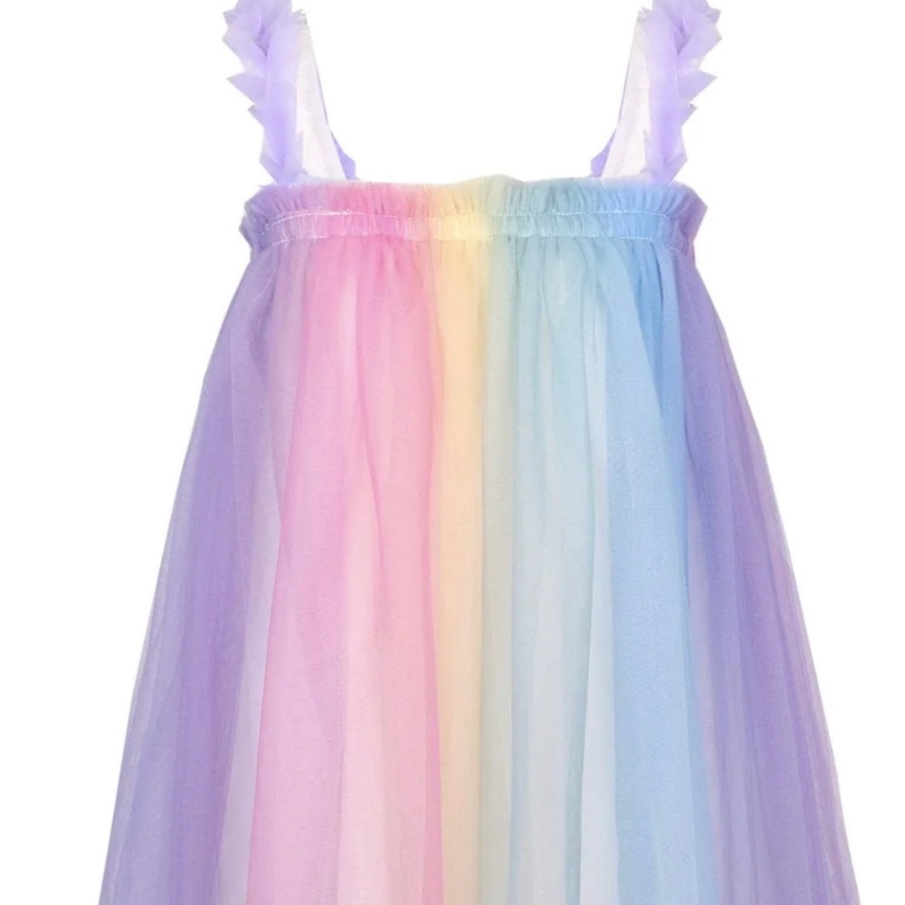 Lola + The Boys Sherbet Rainbow Tulle Dress